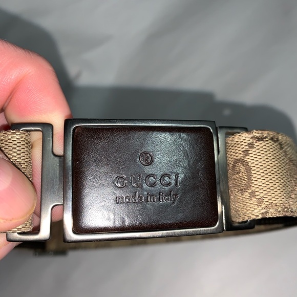 GUCCI size SMALL Guccissima GG web leather BELT - Picture 8 of 8